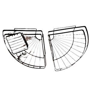Pamano corner shelves bathroom shower metal black wire storage shelf